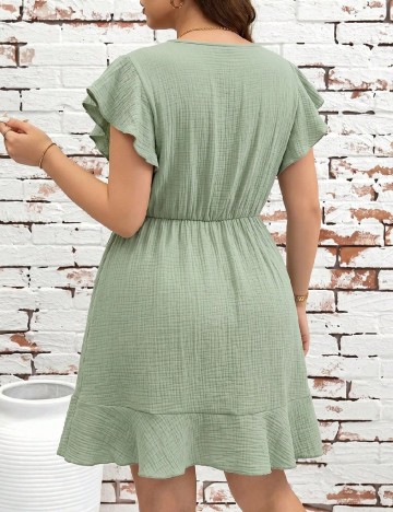 Rochie scurta SHEIN CURVE, verde
