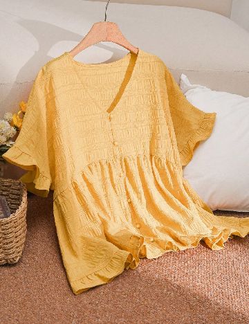 Bluza SHEIN CURVE, galben