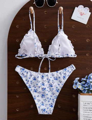 Costum de baie SHEIN, alb