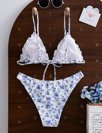 Costum de baie SHEIN, alb
