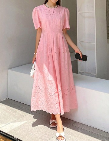 Rochie lunga Dazy, roz