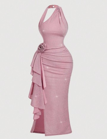 Rochie lunga SHEIN CURVE, roz