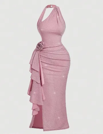Rochie lunga SHEIN CURVE, roz