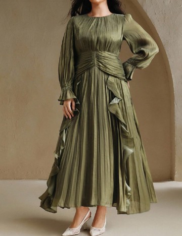 Rochie lunga SHEIN CURVE, verde