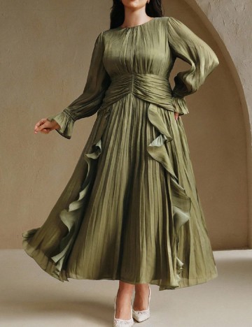 Rochie lunga SHEIN CURVE, verde