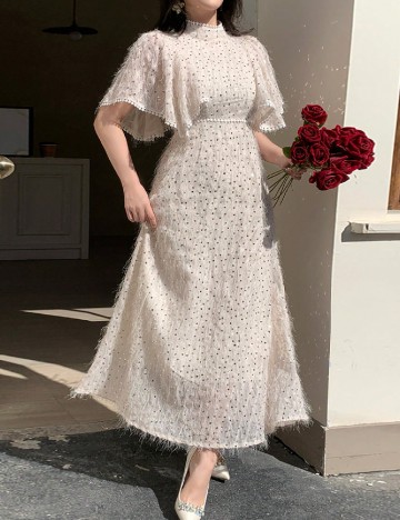 Rochie medie SHEIN, crem