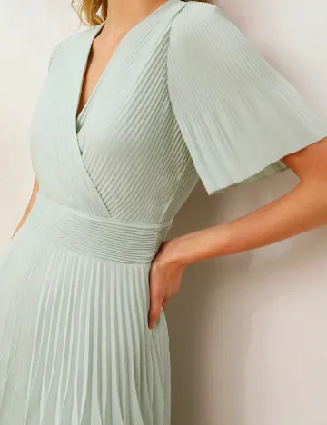 Rochie medie MOTF, verde deschis