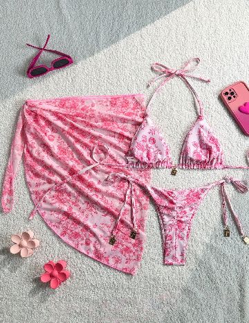 Costum de baie SHEIN, roz