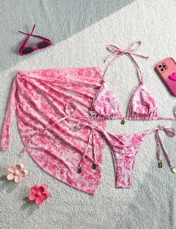 Costum de baie SHEIN, roz