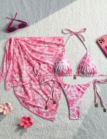 Costum de baie SHEIN, roz