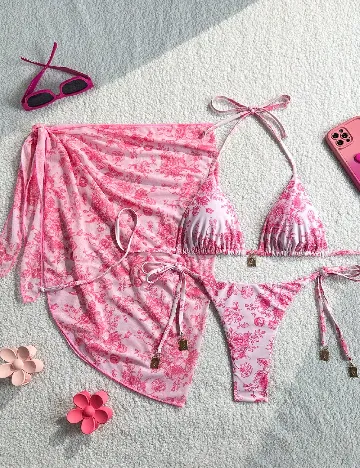 Costum de baie SHEIN, roz