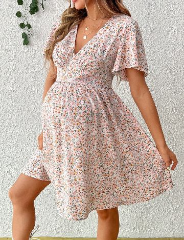 Rochie scurta SHEIN Maternity, floral print