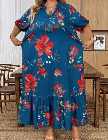 Rochie lunga SHEIN CURVE, albastru