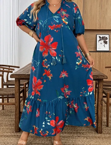 Rochie lunga SHEIN CURVE, albastru