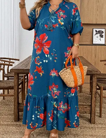 Rochie lunga SHEIN CURVE, albastru