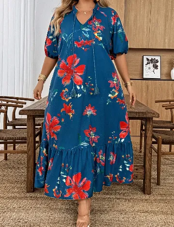 Rochie lunga SHEIN CURVE, albastru