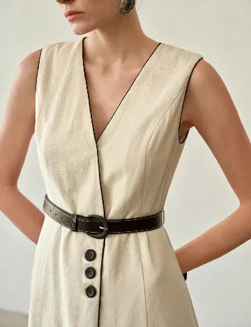 Rochie medie MOTF, bej