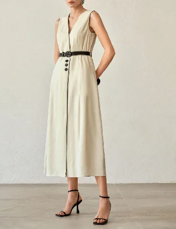 Rochie medie MOTF, bej