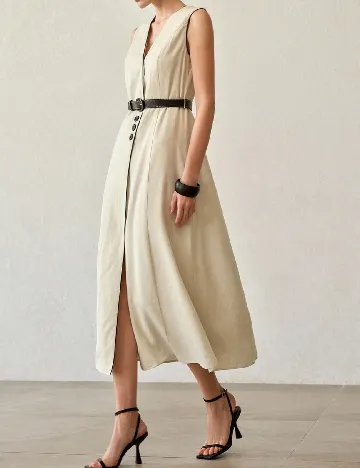 Rochie medie MOTF, bej