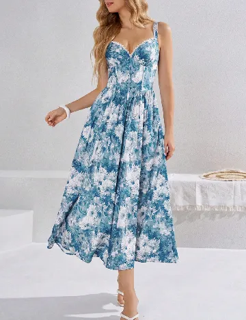 Rochie medie Parthea, albastru