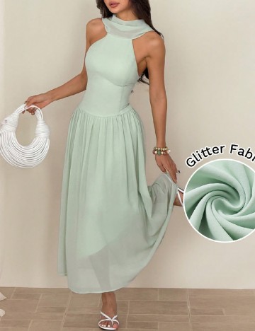 Rochie lunga SHEIN, verde