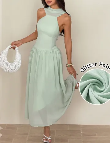 Rochie lunga SHEIN, verde