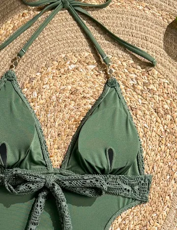 Costum de baie SHEIN, verde