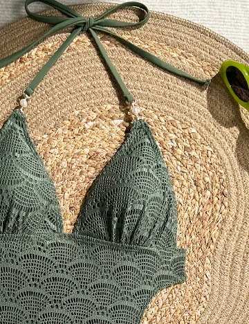 Costum de baie SHEIN, verde