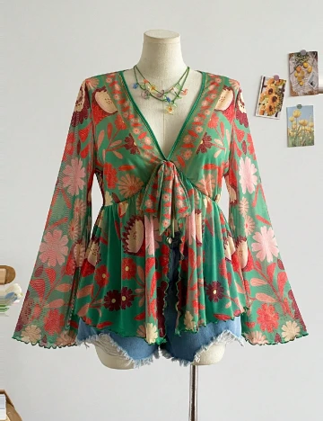 Bluza SHEIN CURVE, floral print