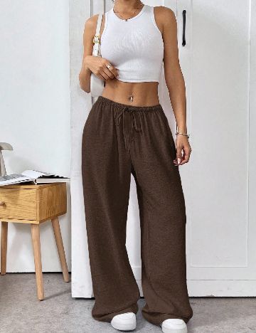 Pantaloni SHEIN, maro