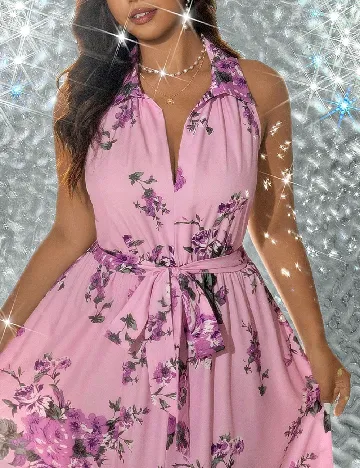 Rochie lunga SHEIN CURVE, roz