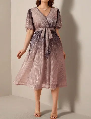 Rochie medie SHEIN CURVE, mov deschis