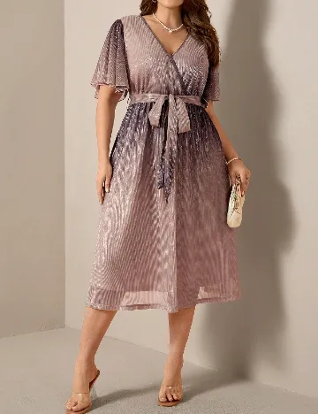 Rochie medie SHEIN CURVE, mov deschis