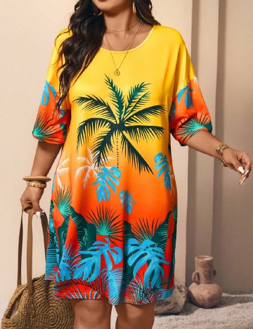 Rochie scurta SHEIN CURVE, mix culori
