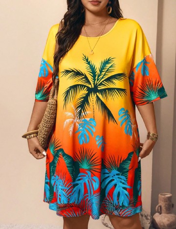 Rochie scurta SHEIN CURVE, mix culori