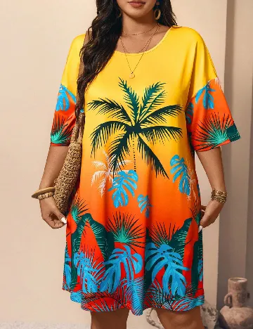 Rochie scurta SHEIN CURVE, mix culori
