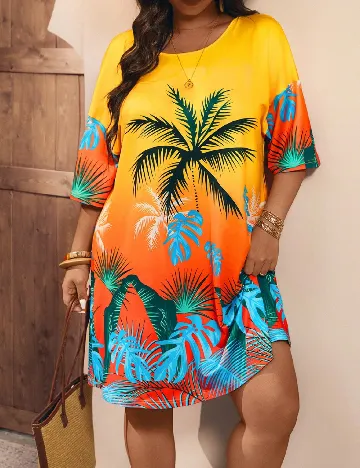 Rochie scurta SHEIN CURVE, mix culori
