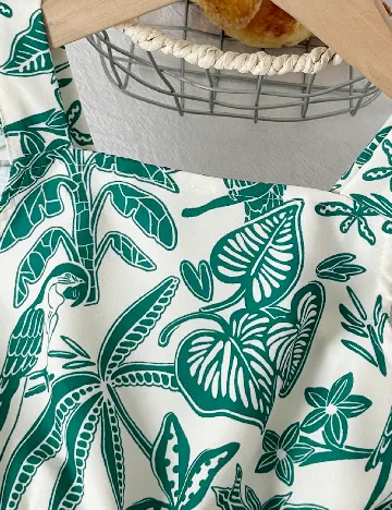 Salopeta Shein Kids, verde/crem