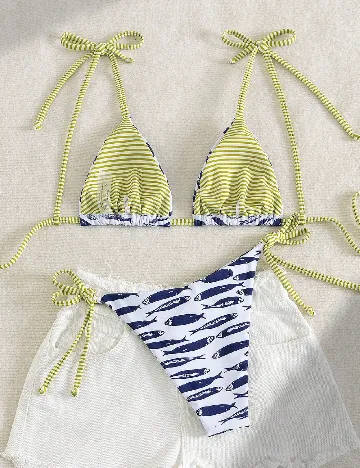 Costum de baie SHEIN, alb