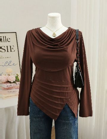 Bluza SHEIN CURVE, maro
