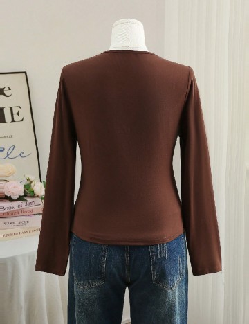Bluza SHEIN CURVE, maro