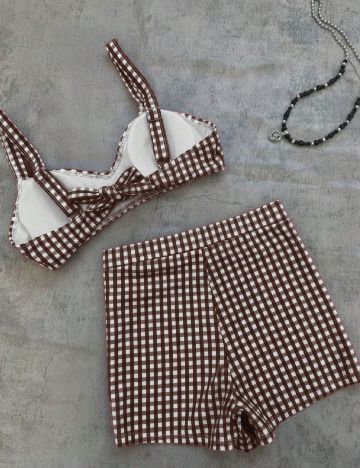 Costum de baie SHEIN, maro