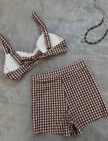 Costum de baie SHEIN, maro