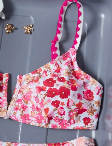 Costum de baie SHEIN, floral print