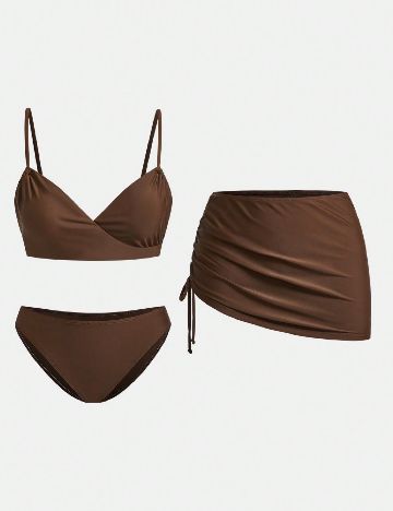 Costum de baie SHEIN, maro