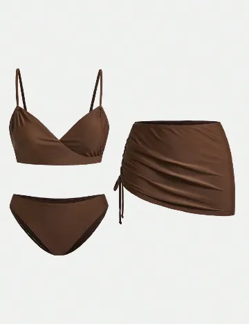 Costum de baie SHEIN, maro