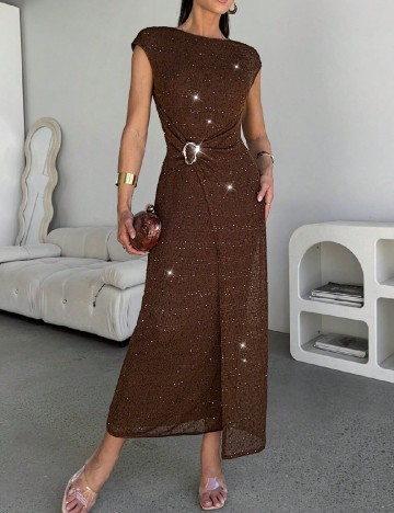 Rochie medie SHEIN, maro