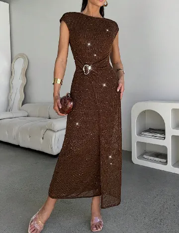 Rochie medie SHEIN, maro
