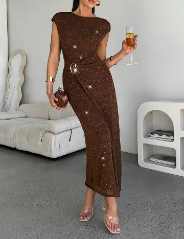 Rochie medie SHEIN, maro
