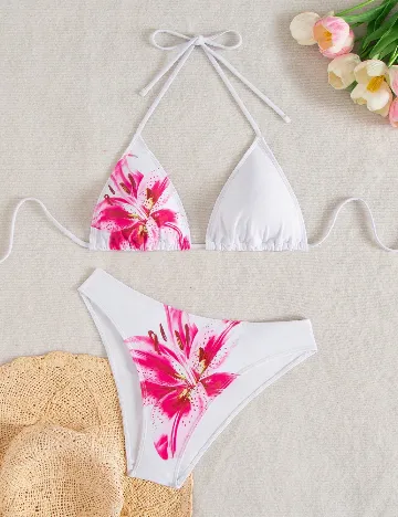 Costum de baie SHEIN, alb